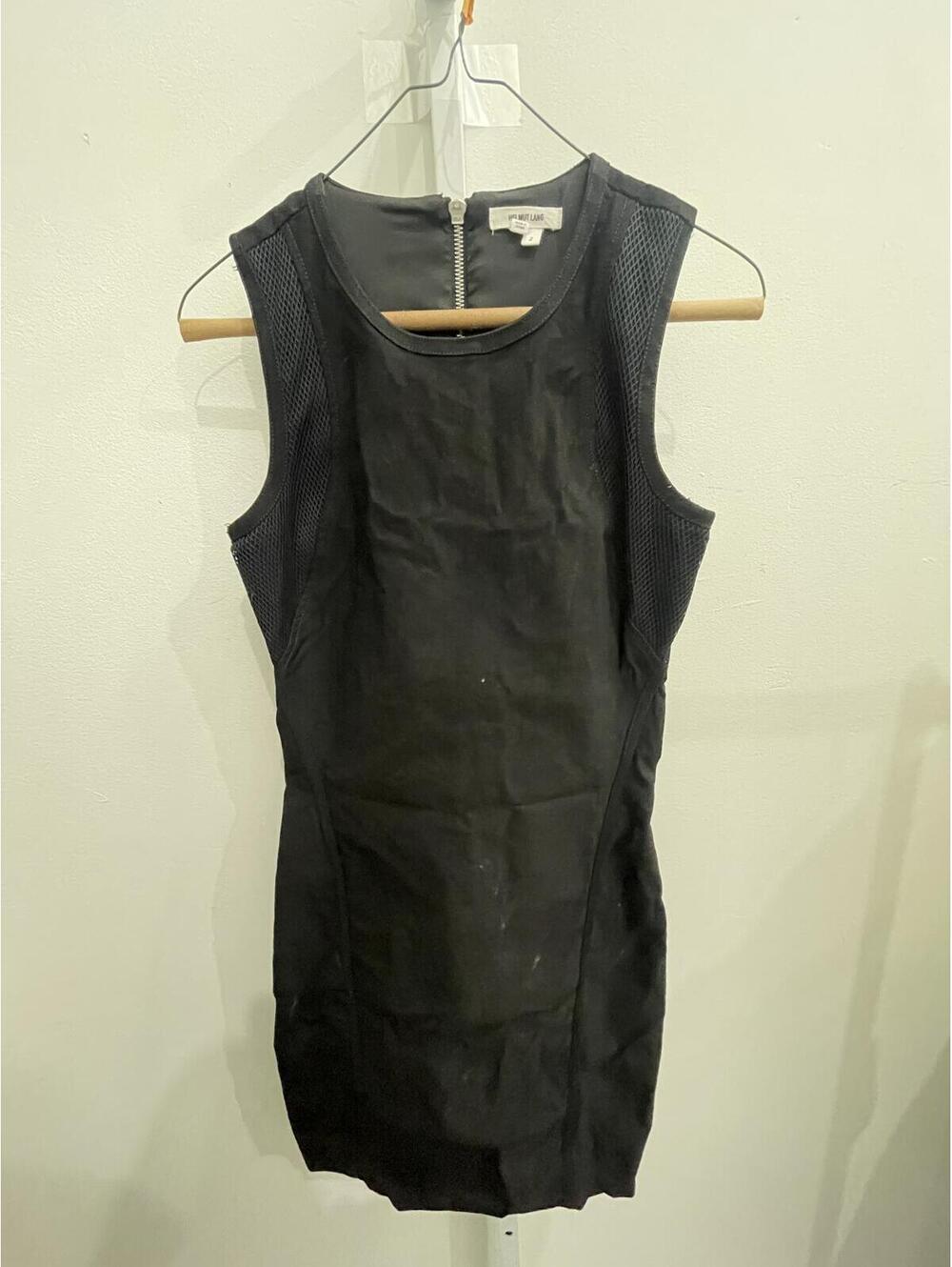 Helmut Lang Black Sleeveless Bodycon Dress